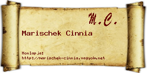 Marischek Cinnia névjegykártya